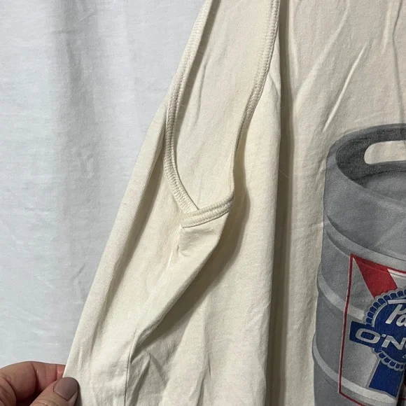 O'Neill Cream Pabst Blue Ribbon Graphic Tank Top - Picture 3 of 6